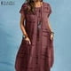 thumbnail image 1 of Fashion Printed Dress ZANZEA Woman Clothes Short Sleeve Elegant Casual Vintage New Dresses 2023 Summer Ladies Vacation VestidosL Gao Jinjia LED, 1 of 2