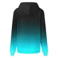 thumbnail image 3 of Women's Hoodies Plus Size Fashion Gradient Printed Hooded Sweatshirts Fall Winter Long Sleeved Pullover Tops Casual Loose Hoody Jacket Outwears with Pocket, 3 of 4