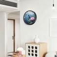 thumbnail image 6 of Voice Activated Clock with Glow Light 12 Inch Large Silent Wall Clock Battery Operated for Home Decor A Pink Lotus, 6 of 8