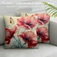 thumbnail image 3 of GOSMITH  Flower Decorative Throw Pillow Covers Watercolor Floral Farmhouse Cushion Cover Pink Yellow Purple Blue Tulip Pillow Case for Couch Sofa Home Decor, 3 of 5