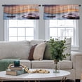 thumbnail image 4 of LALILO Kitchen Curtain Valance Beautiful Seascape Nature Ocean Rod Pocket Window Curtain 52"x 18" Set of 2, 4 of 5