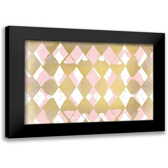 Kimberly, Allen 14x11 Black Modern Framed Museum Art Print Titled - Pink and Gold