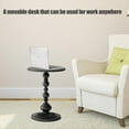 thumbnail image 5 of 2 Set Pedestal Tables White TV Tray Table, Sofa Table, Small Side Table for The Sofa in The Living Room and Bedroom, Bed, Chair, Mini Coffee Table, Headboard Table, 20.47 (H) *13.78 (W), 5 of 9