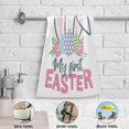 thumbnail image 4 of Bunny Ears Eggs Hand Towels 2 PCS, Happy Easter Kitchen Towel Ultra Soft and Highly Absorbent,Decorative Fingertip Face Towel for Bathroom Hotel, 28.3"x14.4", 4 of 4