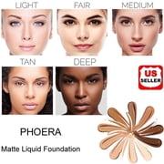 PHOERA Foundation Makeup Full Coverage Fast Base Brighten long-lasting Shade