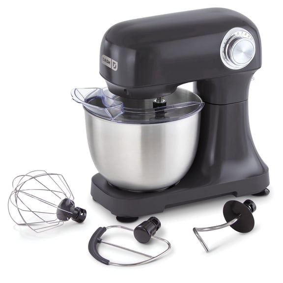 Dash Tilt-Head Stand Mixer, 3.5 Qt, 12 Speeds, 3 Attachments, Forged Iron
