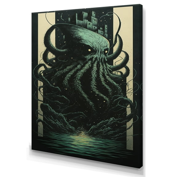 Designart Octopus Abstract Canvas Wall Art