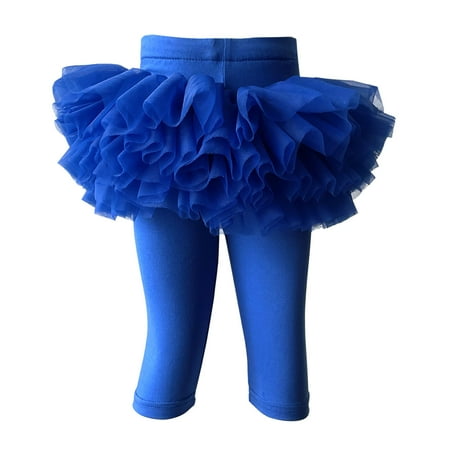 

HTGFGMGW Summer Dresses for Girls Kids Toddler Baby Girls Spring Summer Solid Ruffle Tulle Tutu Dress Dresses for Girls Blue