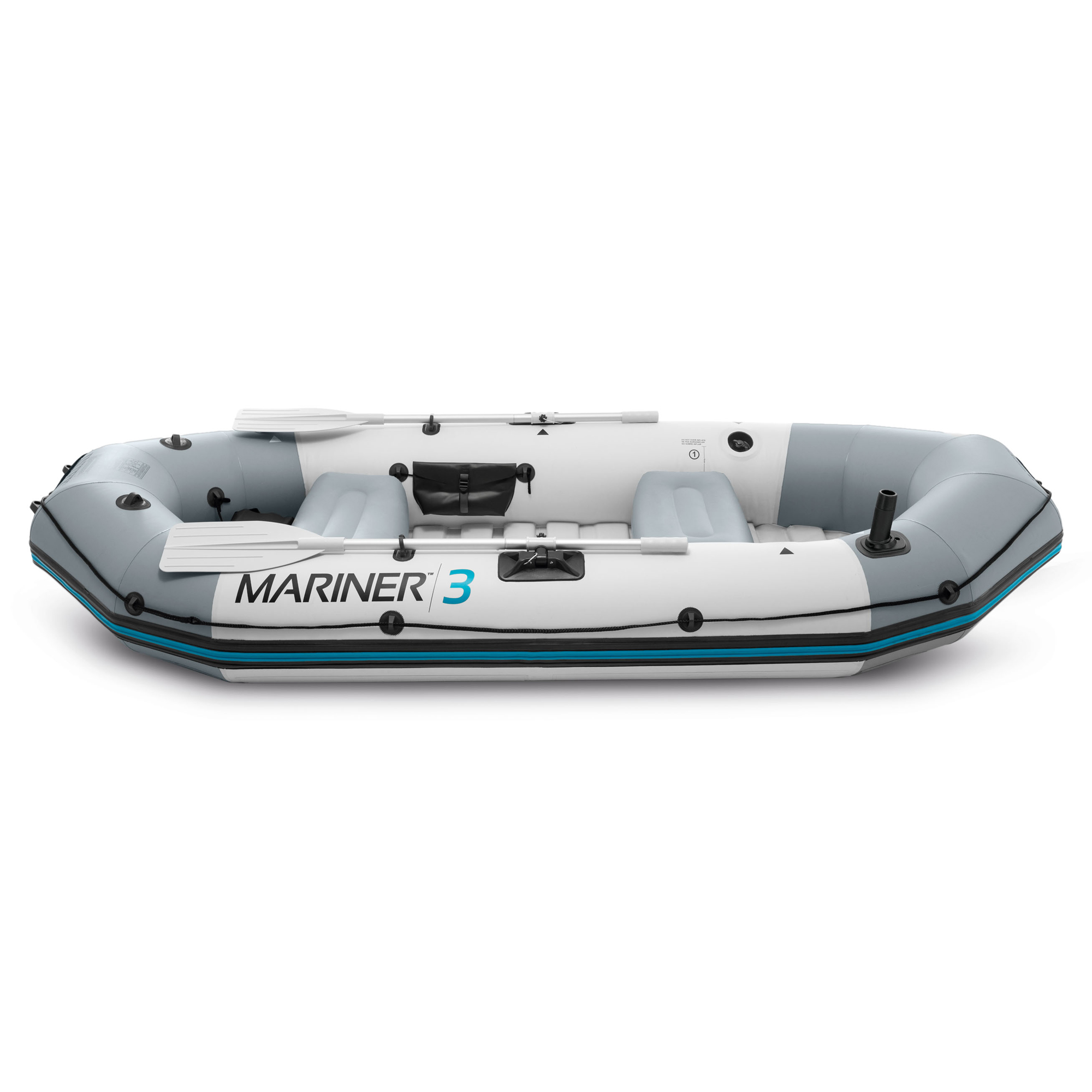 Intex Mariner 3, 3-Person Inflatable River/Lake Dinghy Boat & Oars Set - image 4 of 12