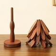 thumbnail image 6 of Wooden Trivets for Hot Dishes, Tree Shape Trivet Set, 3 Wood Trivets + 1 Stand stored Like a Christmas Tree,Foldable Kitchen Wooden Trivet,for Hot Dishes、Pot、Bowl、Teapot、Hot Pot Holder, 6 of 6