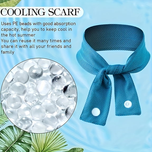 Neck Coolers for Hot Weather, Cooling Neck Wrap, Sky Blue, 35X12 in Polyester Mesh, 1 Pc, Sports Cooling Towel, Cold Neck Wrap for Hot Weather, Golf Cooling Towel, Outdoor