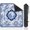 Blue, White, variant on Chinoiserie Magnolia Blue Mahjong Mat 31.5 x 31.5 in, Traditional Oriental Chinese White Floral Anti Slip and Noise Reduction Game Table Cover for Mahjong Dominoes Card Board Tile Games