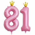 thumbnail image 2 of Globos JinminTrade con el número 18, rosas, 40 cm, para niñas que cumplen 18 años, 2 of 6