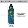 thumbnail image 5 of HELLHERO Peacock 15" x 54" Ironing Board Cover, 3 Pairs of Hook and Loop Fastener Straps,Elastic Edges, Iron Board Cover with Scorch Resistant Thick Padding, 5 of 5