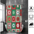 thumbnail image 4 of Coolnut Bath Shower Curtain Liners Christmas Advent Calendar 60x72in Polyester Waterproof with 12 Curtain Hooks Bathroom Accessories Decoration, 4 of 6