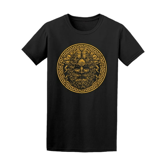 Greece Zeus God Graphic T-Shirt Men -Image by Shutterstock, Male Large