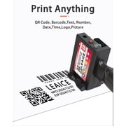Leaice Handheld Inkjet Printer Gun with Ink Cartridge and 2000 mAh Battery 1 Inch Print height