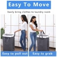 thumbnail image 5 of TickJOY 2-Pack Large Rolling Laundry Baskets with Wheels, 75L Collapsible Clothes Hampers for Laundry with Removable Mesh Bags, Dirty Clothes Hamper for Dorm Room Essentials, Bedroom, Dark Grey, 5 of 7