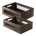 thumbnail image 2 of CUTICATE 2 Pieces Storage Baskets Bread Baskets Wood Display Organizer Food Storage for Pantry Restaurant Countertop Living Room Table, 2 of 8