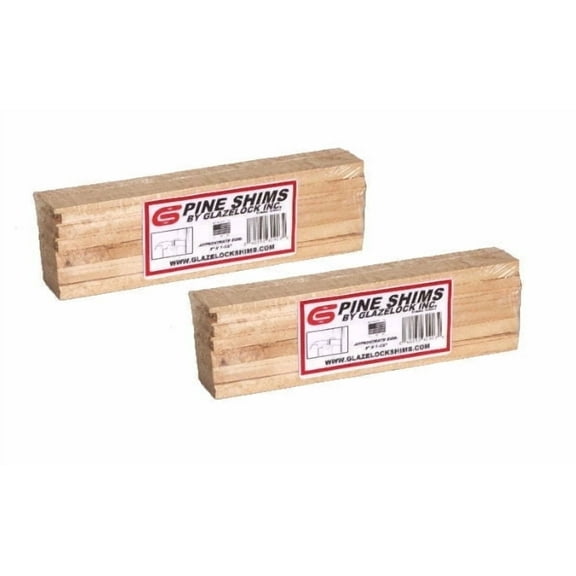 Glazelock Wood Shims, Wood, 24 Count