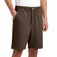 thumbnail image 5 of Antinious Men Solid Drawstring Elastic Waist Straight Leg Half Shorts Pants, 5 of 5