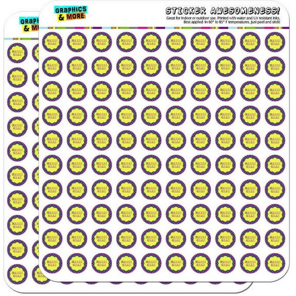 Mardi Gras Celebration New Orleans 200 1/2" (0.5") Planner Calendar Scrapbooking Crafting Stickers