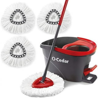 O-Cedar Rinse Fresh Pot and Pan Round Dishwashing Brush (3-Pack), White/Red