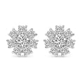 thumbnail image 3 of Lab Grown Diamond Fashion Earrings | 3 Carat IGI Certified Round Shape | Magnolia Flower Fashion Lab Diamond Stud Earrings | 14K White Gold&nbsp; FG-VS Quality, 3 of 5