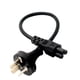thumbnail image 3 of Cable de alimentación AU a IEC320 C5 Hugo Cable de extensión negro 2362 pulgadas, 3 of 7