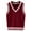Burgundy, variant on iixpin Kids Boys Girls Sweater Vest V Neck Casual Sleeveless School Uniform Knitted Jumper Waistcoat Knitwear Grey 9-10