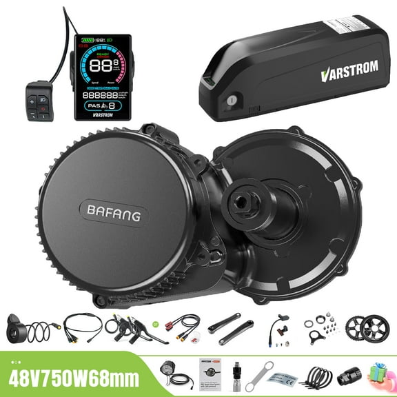 BAFANG Mid Drive Kit 750W BBS02B Electric Bike Conversion Kit 48V Ebike Conversion Kit for 68-73MM Mountain Bike Road Bike VD618 Display and 48V20Ah Shark Battery