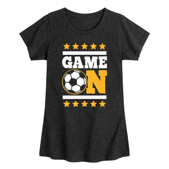 Instant Message - Game On Soccer Fitted Short Sleeve Graphic T-Shirt