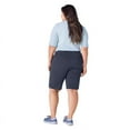 thumbnail image 4 of Dickies Women's Plus Perfect Shape Straight Fit Bermuda Shorts, 11", Rinsed Navy, 18W, 4 of 4