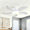White, variant on PHORUS 48in Ceiling Fan with Lights Modern Fan Light with Remote Dimmable LED White for Bedroom Living Room