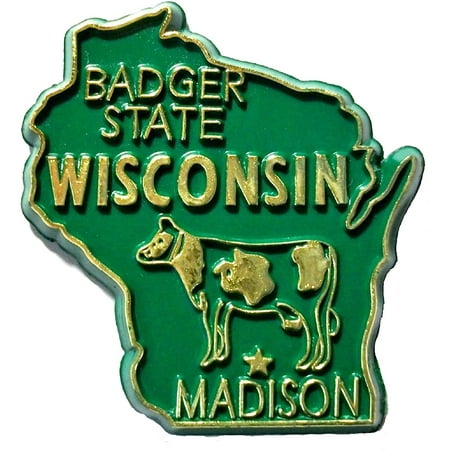 

Wisconsin the Badger State Souvenir Fridge Magnet