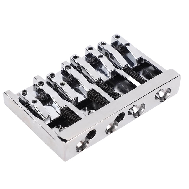 4 String Bass Bridge, Hex Wrench & Screws, Zinc Alloy & Iron Fully Adjustable Bridge, for Jazz Electric Bass
