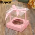 thumbnail image 3 of SUTENGDA 30 Pcs Boîtes-Cadeaux Pliantes en Plastique Transparent avec Rubans - Parfaites pour Noël Mariages Anniversaires et Décorations de Fête Couleurs Assorties (Rose Jaune Orange Bleu Blanc) Cadeau Pr, 3 of 6