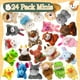thumbnail image 4 of Llavero de peluche Yaliuliu Mini con forma de animales de peluche para niños, paquete de 24, 4 of 7