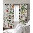 thumbnail image 3 of Vegetables Blackout Curtains, Light Blocking Print Window Curtains, Watercolor Farmhouse Fruits Thermal Insulated Window Drapes for Living Room Kitchen Cafe 2 Panels, 84"W x 84"L, 3 of 9