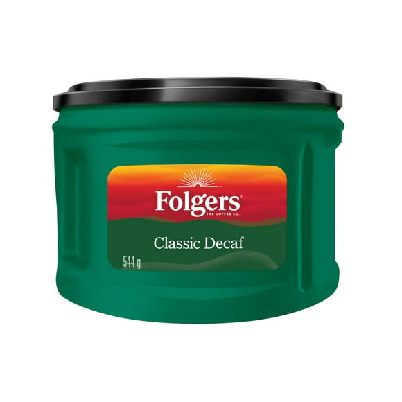 Folgers Classic Decaf Medium Roast Ground Coffee 544 g, 544g