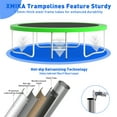 thumbnail image 6 of XMIKA Trampoline, 8FT 10FT 12FT 14FT 16FT Trampoline for Kids and Adults with Enclosure Net, Basketball Hoop, Ladder, Light, Sprinkler, Socks, 800LBS Outdoor Recreational No-Gap Design Trampoline, 6 of 10