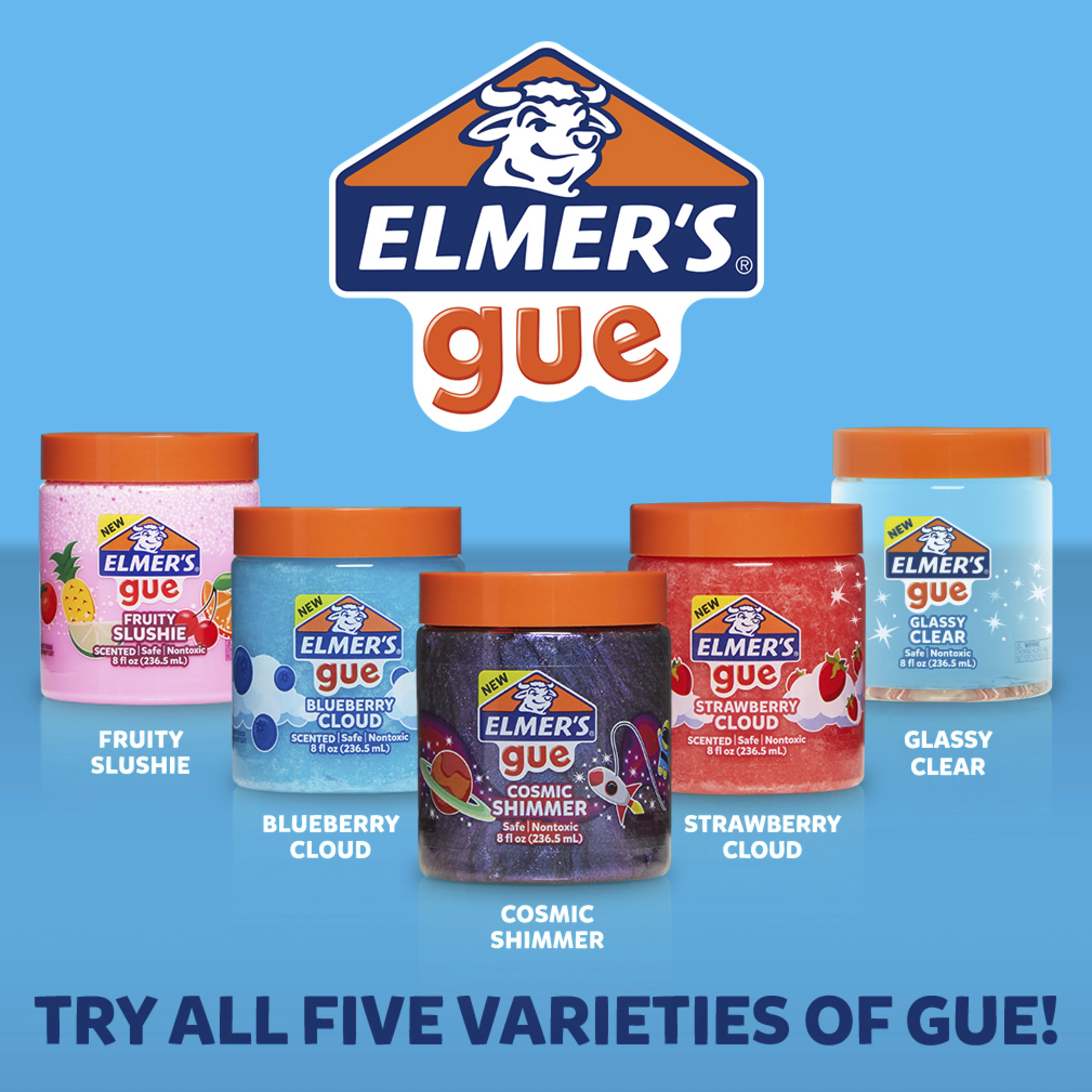 Elmer's Gue Premade Slime, Strawberry Donut Fluffy Slime,  Scented, Includes Rainbow Sprinkle Slime Add-Ins, 2 Count, Pink : Toys &  Games