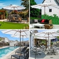 thumbnail image 2 of Yescom 13FT Large Outdoor Patio Umbrella UV30+ Wood 8 Rib Pole for Table Beach Yard Garden Wedding Deck Cafe Pool White, 2 of 9