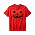 thumbnail image 4 of Bibifish Mens T Shirts Short Sleeve Crew Neck Hidden Pumpkin Face Print Tees Minimal Halloween Basic Casual Tops, 4 of 4