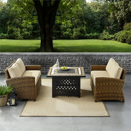 fire bradenton crosley pit sand sofa patio piece brown