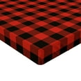 thumbnail image 2 of Ambesonne Plaid Fitted Sheet 2 Pcs Set, Retro Lumberjack Buffalo, Full, Orange Black, 2 of 3
