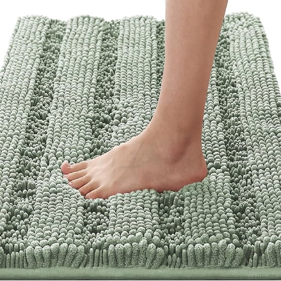 AIERJIA chenille bathroom rug plush anti-slip bath mat extra thick and super soft with water absorption, 31.5"x 19.7", bathroom decor and accessories/rugs