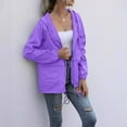 thumbnail image 2 of iHPH7 Women Fall Clothes Womens Raincoats Waterproof with Hood Softshell Jacket Travel Rain Coats for Women Packable Lightweight Rain Jacket Women Packable Rain Jacket Light Violet M, 2 of 9