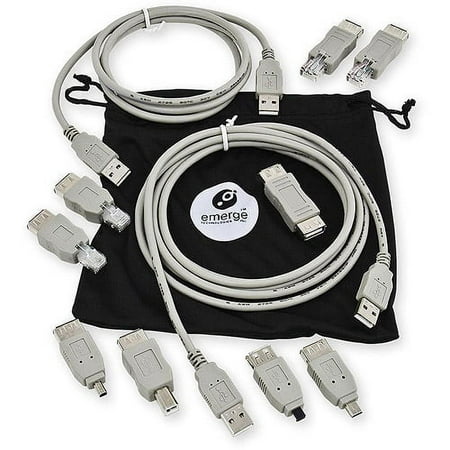 RETRAK_EMERGE ETCABLEKIT3 USB 2.0 Universal Cable Kit 3ft