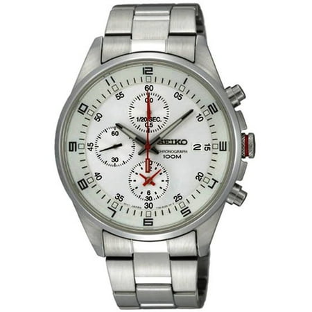 Seiko Men's SNDC87 Silver Stainless-Steel Quartz Watch